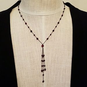 1928 Garnet Crystal Necklace